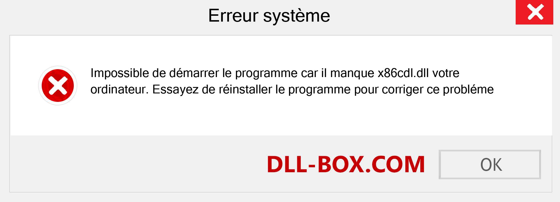 Le fichier x86cdl.dll est manquant ?. Télécharger pour Windows 7, 8, 10 - Correction de l'erreur manquante x86cdl dll sur Windows, photos, images